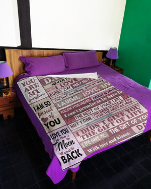 Dad To Daughter Pink You Are My Sunshine Fleece Blanket - Quilt Blanket 1607356958575.jpg