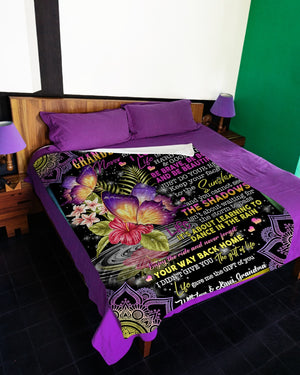 Grandma To Granddaughter Butterfly Be Brave Bold Fleece Blanket - Quilt Blanket 1607356969777.jpg