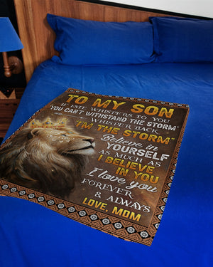Gift For Son Blanket, If Fate Whispers To U Lion Mom To Son Fleece Blanket 1607357200517.jpg