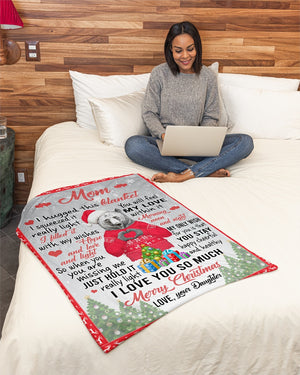 I Hugged This Blanket Xmas Daughter To Mom Fleece Blanket - Quilt Blanket | Gift For Mom 1607357203155.jpg