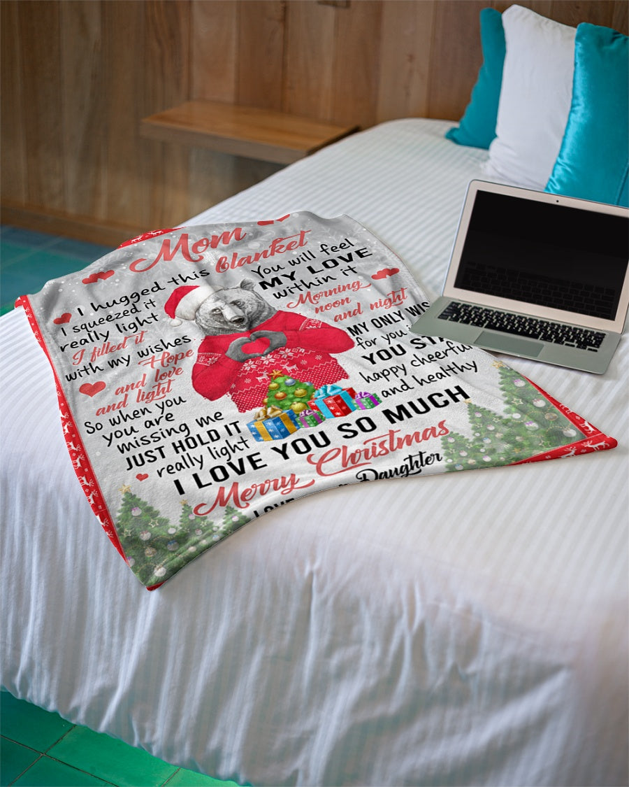 I Hugged This Blanket Xmas Daughter To Mom Fleece Blanket - Quilt Blanket | Gift For Mom 1607357204056.jpg