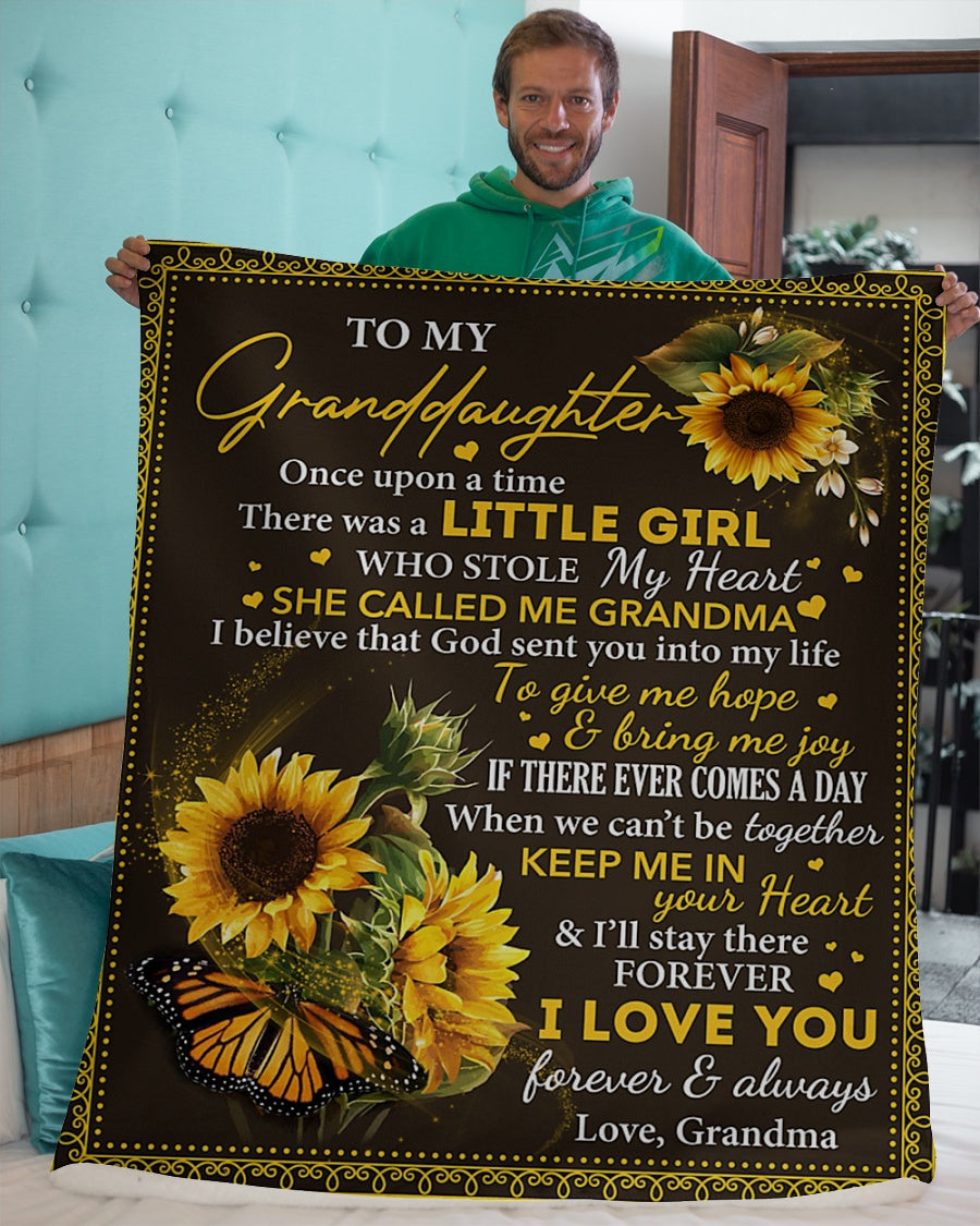 Once Upon Time A Liitle Girl Grandma Granddaughter Fleece Blanket - Quilt Blanket | Gift For Grandchild 1607357219268.jpg