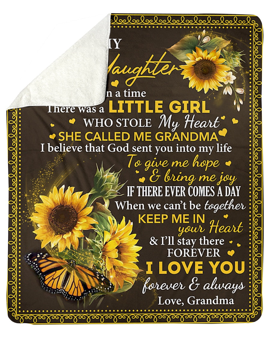 Once Upon Time A Liitle Girl Grandma Granddaughter Fleece Blanket - Quilt Blanket | Gift For Grandchild 1607357219669.jpg