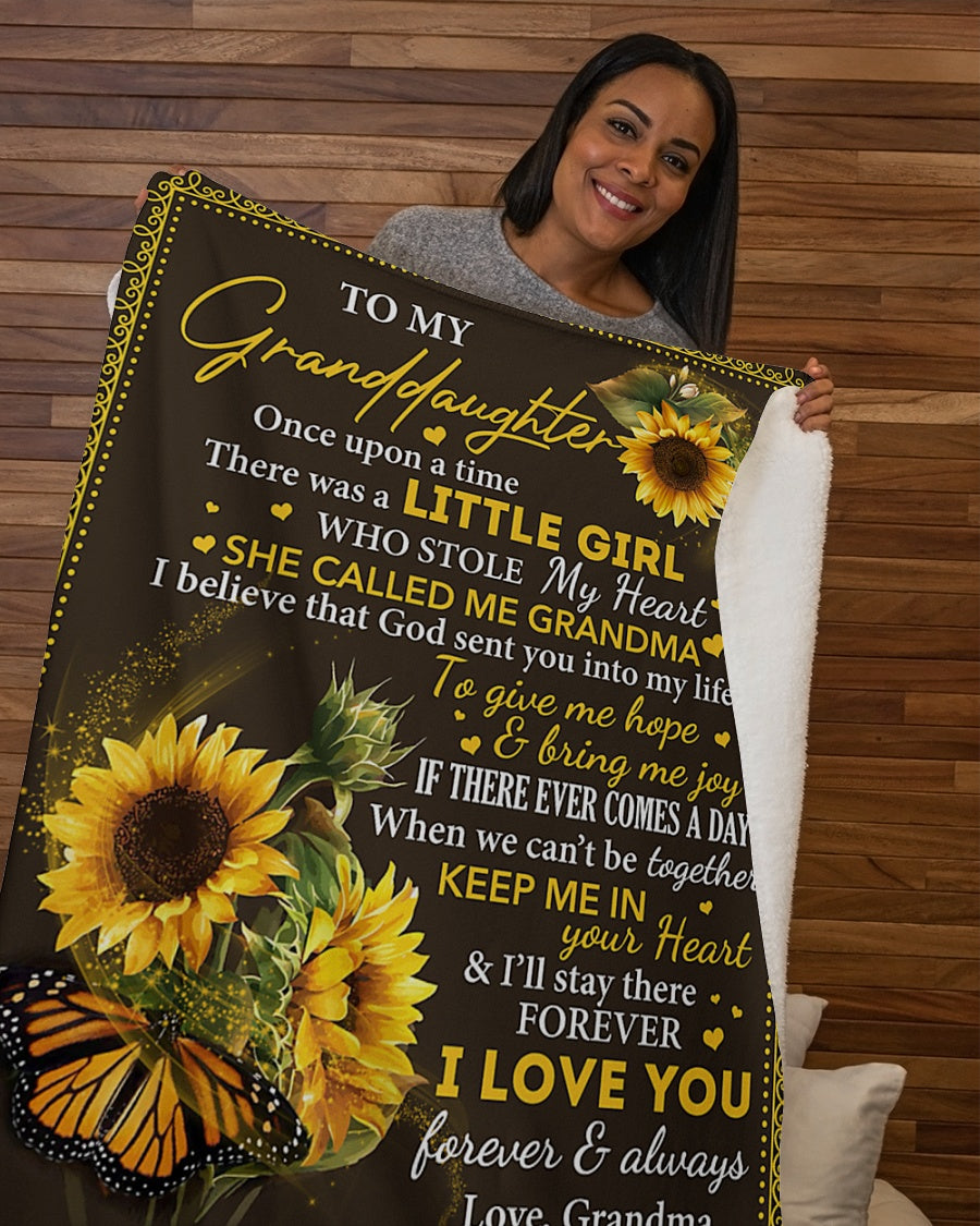 Once Upon Time A Liitle Girl Grandma Granddaughter Fleece Blanket - Quilt Blanket | Gift For Grandchild 1607357220260.jpg