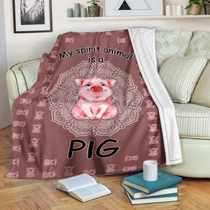 Pig Spirit Animal Fleece Blanket - Quilt Blanket 1607968722254.jpg