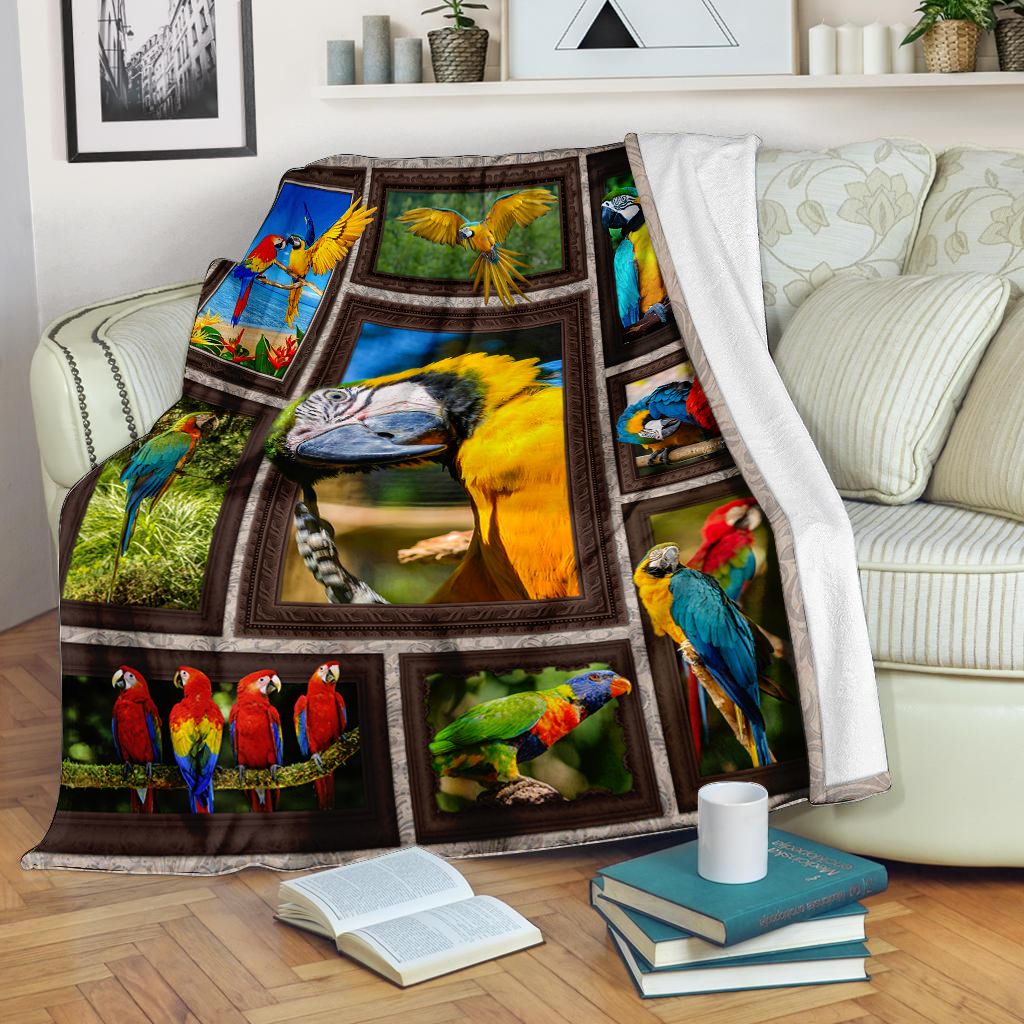 3d Parrots Fleece Blanket - Quilt Blanket 1607968727947.jpg