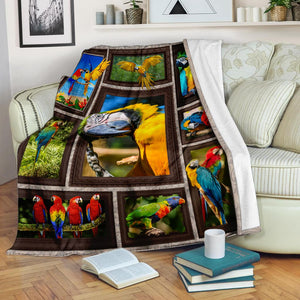 3d Parrots Fleece Blanket - Quilt Blanket 1607968727947.jpg