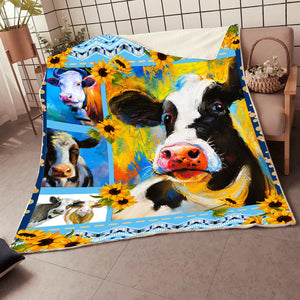 Cow Lover Fleece Blanket - Quilt Blanket 1607968729377.jpg