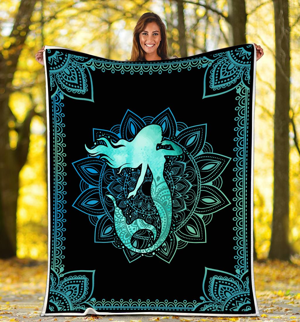 Mermaid Mandala Fleece Blanket - Quilt Blanket 1607968733327.jpg