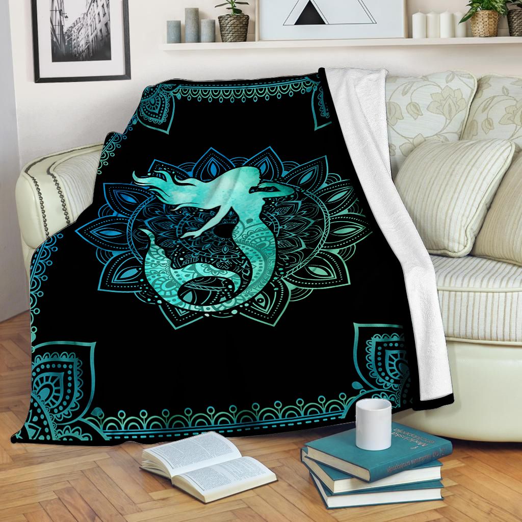 Mermaid Mandala Fleece Blanket - Quilt Blanket 1607968734184.jpg