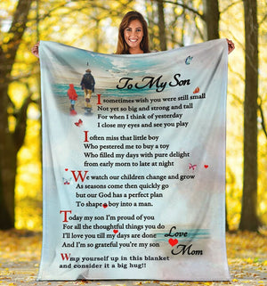 Gift For Son Blanket, To My Son Love Mom 1607968736206.jpg