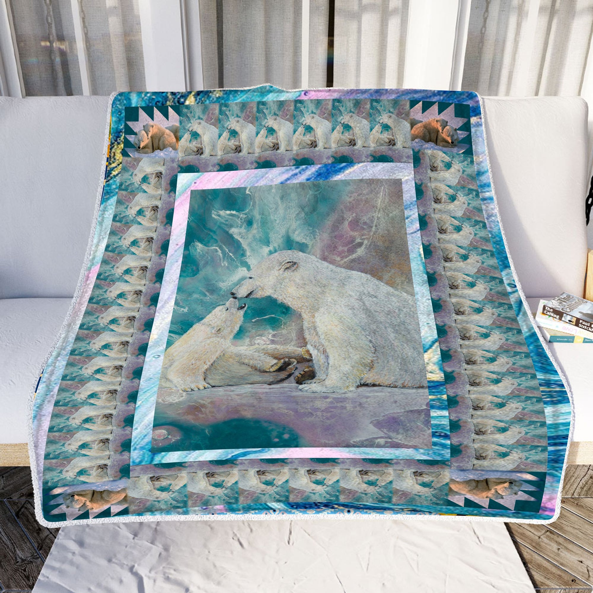 Awesome Polar Bear Fleece Blanket - Quilt Blanket 1607968739228.jpg