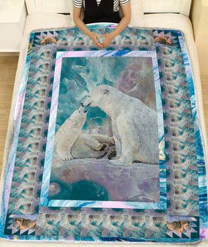 Awesome Polar Bear Fleece Blanket - Quilt Blanket 1607968740278.jpg