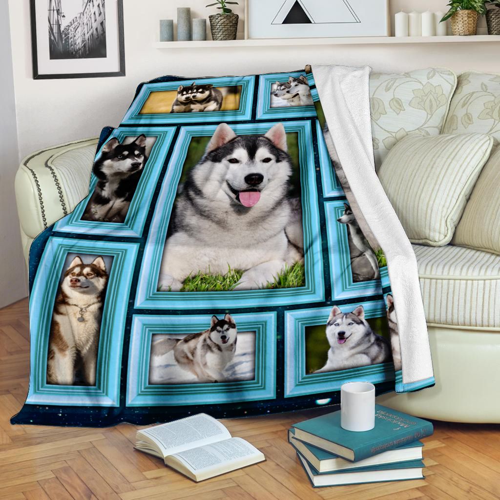 Amazing Siberian Husky Fleece Blanket 1607968741034.jpg