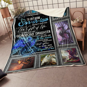 Gift For Son-in-law Blanket, To My Son In Law I Gave You My Gorgeous Daughter Dragon - Love From Mother-in-law 1608136061113.jpg