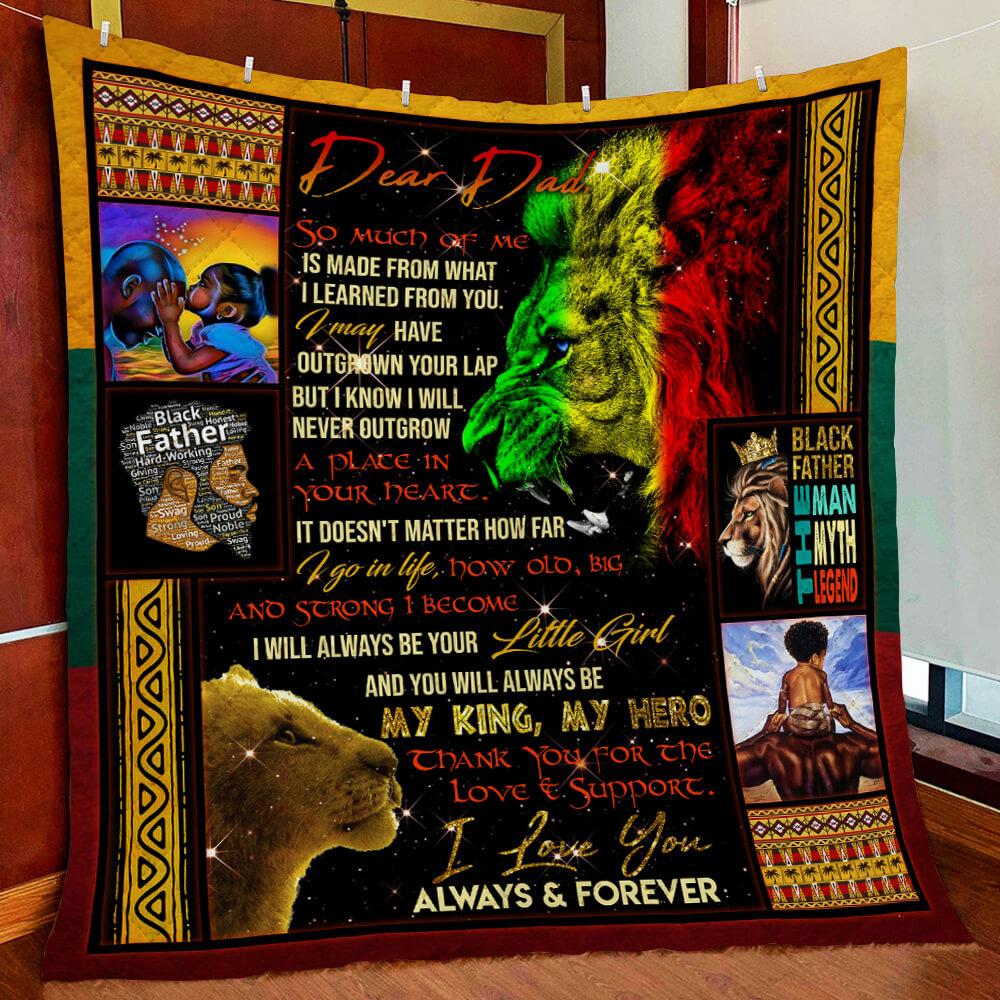 Gift For Father Blanket, Dear Black Father You Are My Hero 1608136076204.jpg