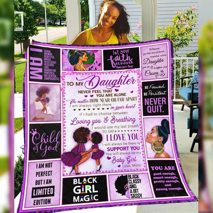 Gift For Daughter Blanket, To My Daughter Will Always Be There To Support You From Mom Gift Fleece Blanket 1608136081111.jpg