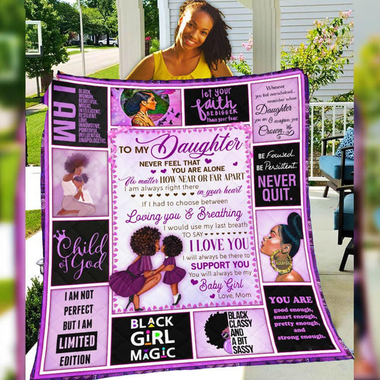 Gift For Daughter Blanket, To My Daughter Will Always Be There To Support You From Mom Gift Fleece Blanket 1608136081111.jpg