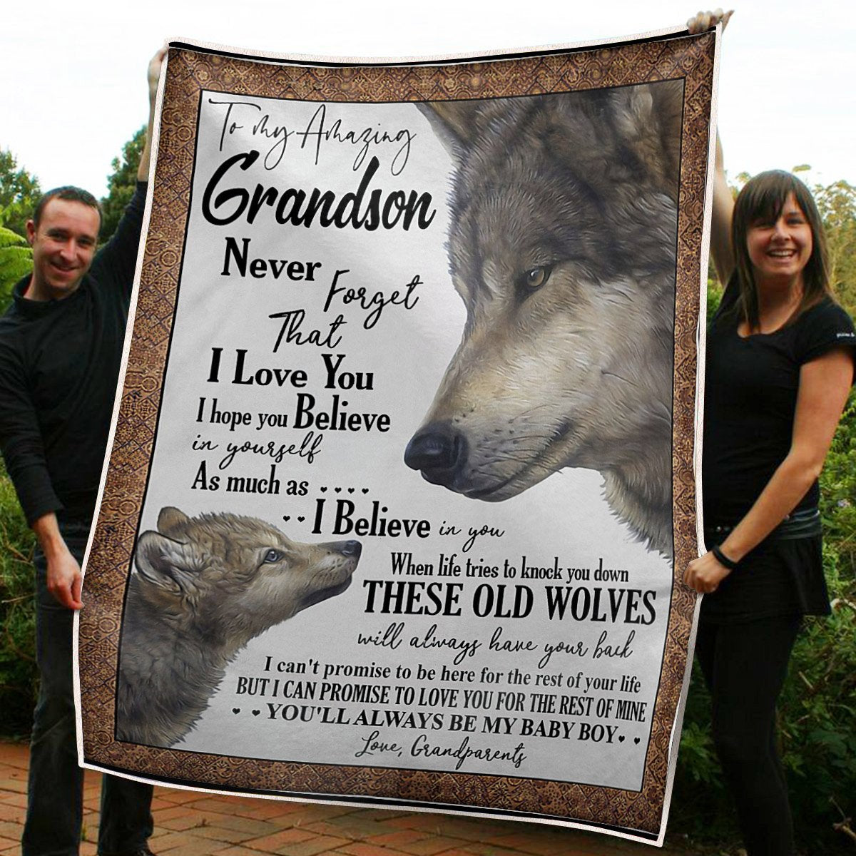 To My Grandson These Old Wolves Will Always Have Your Back Gift From Grandparents Blanket 1608136086252.jpg