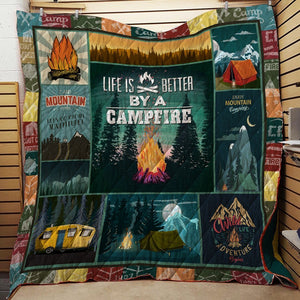 Life Is Better By A Campfire Camping Fleece Blanket - Quilt Blanket 1608136087331.jpg