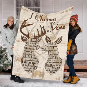 Gift For Couple Blanket, Deer Couple I Choose You 1608136091028.jpg