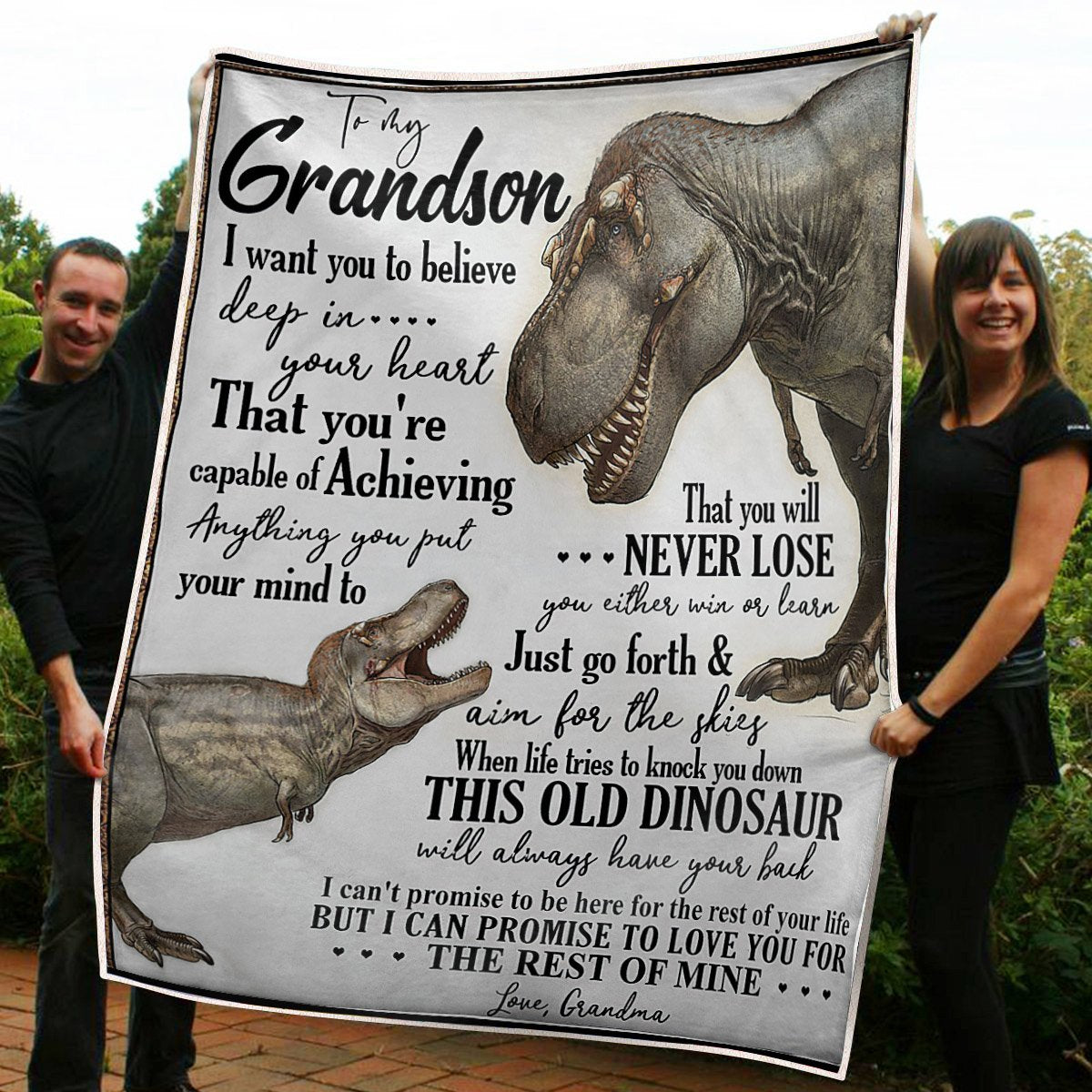 To My Grandson Go Forth And Aim For The Skies Gift From Grandma Fleece Blanket - Quilt Blanket 1608136093395.jpg