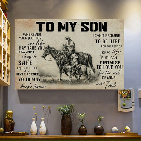 To My Son I Can Promise To Love You Canvas Gift For Son Horse Lovers 1608176706984.jpg