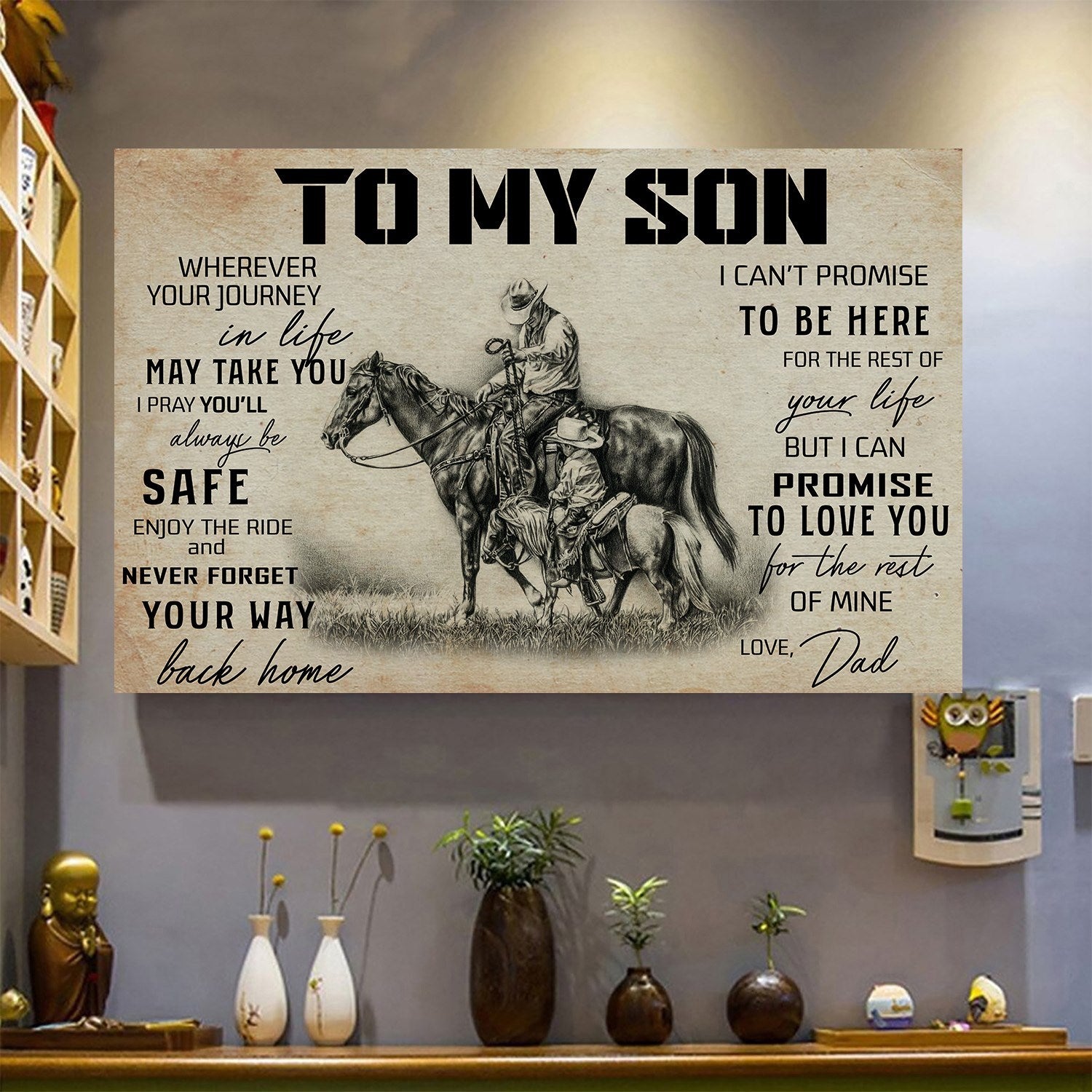 To My Son I Can Promise To Love You Canvas Gift For Son Horse Lovers 1608176706984.jpg