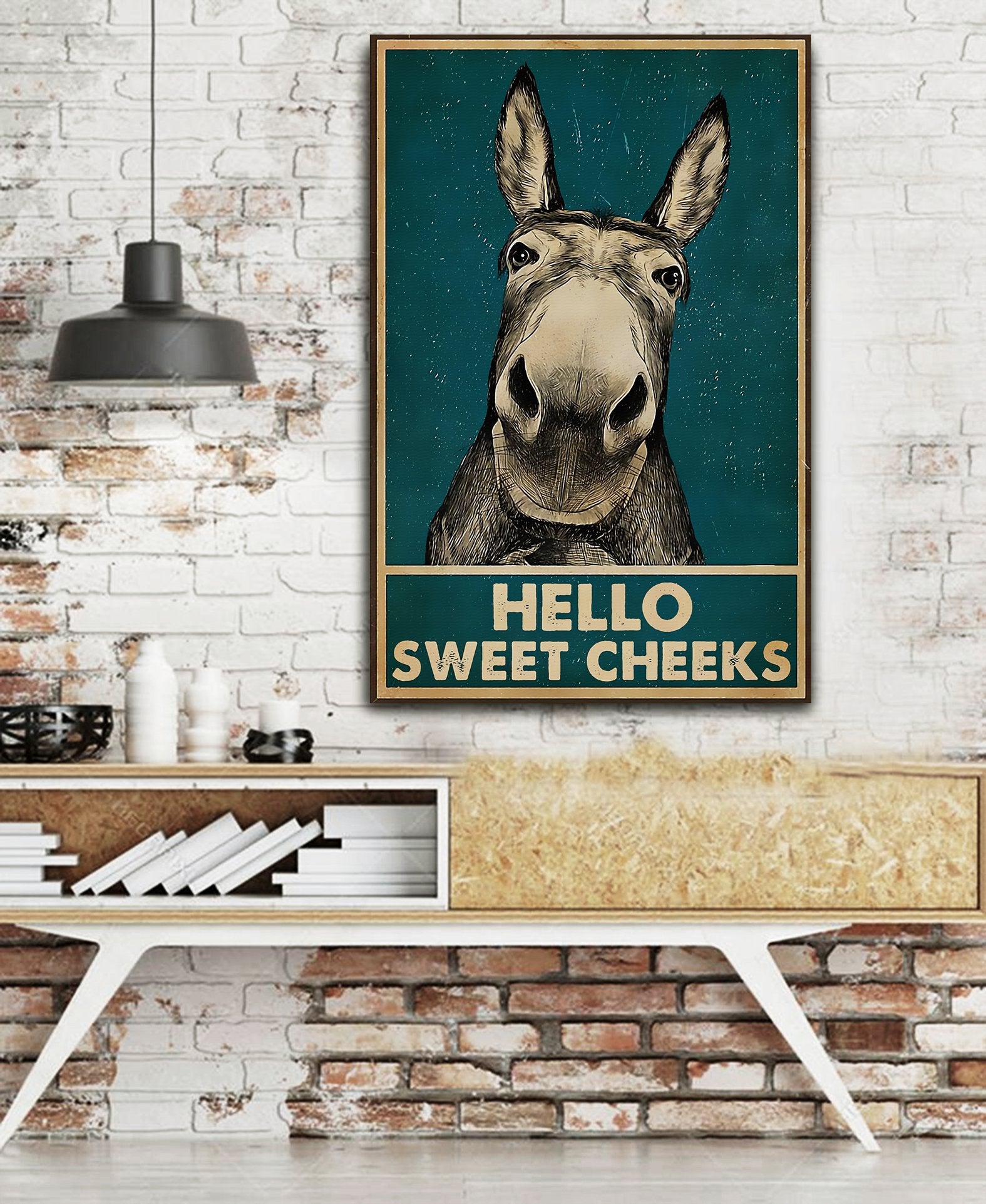 Hello Sweet Cheeks Funny Horse Canvas Gift For Farmhouse 1608523229747.jpg