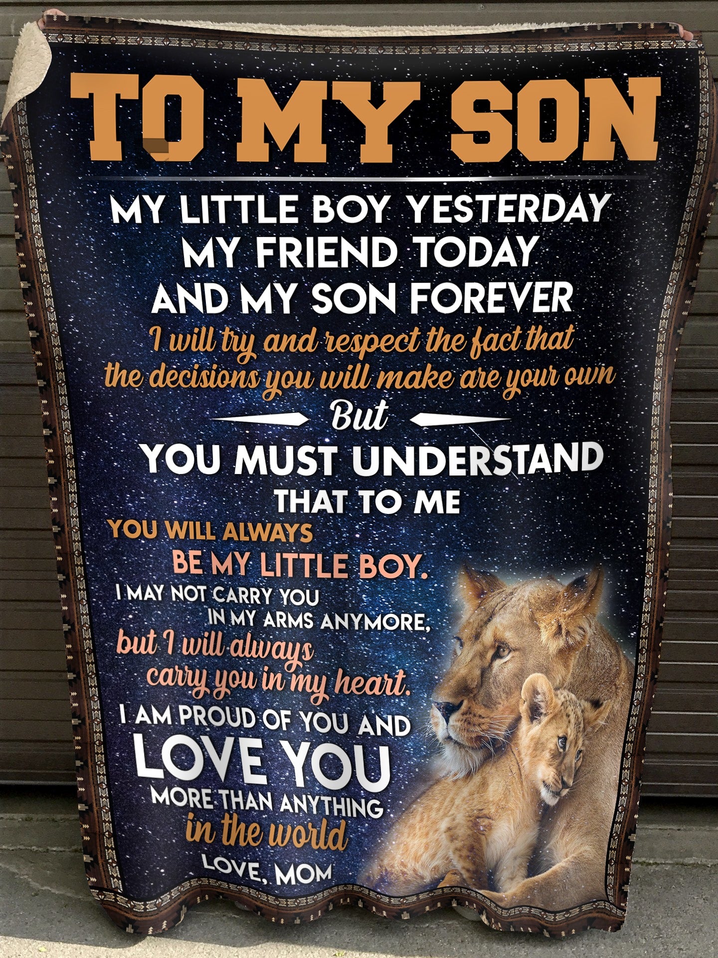 Gift For Son Blanket, Lion To My Son I Am Proud Of You - Love From Mom 1608534865577.jpg