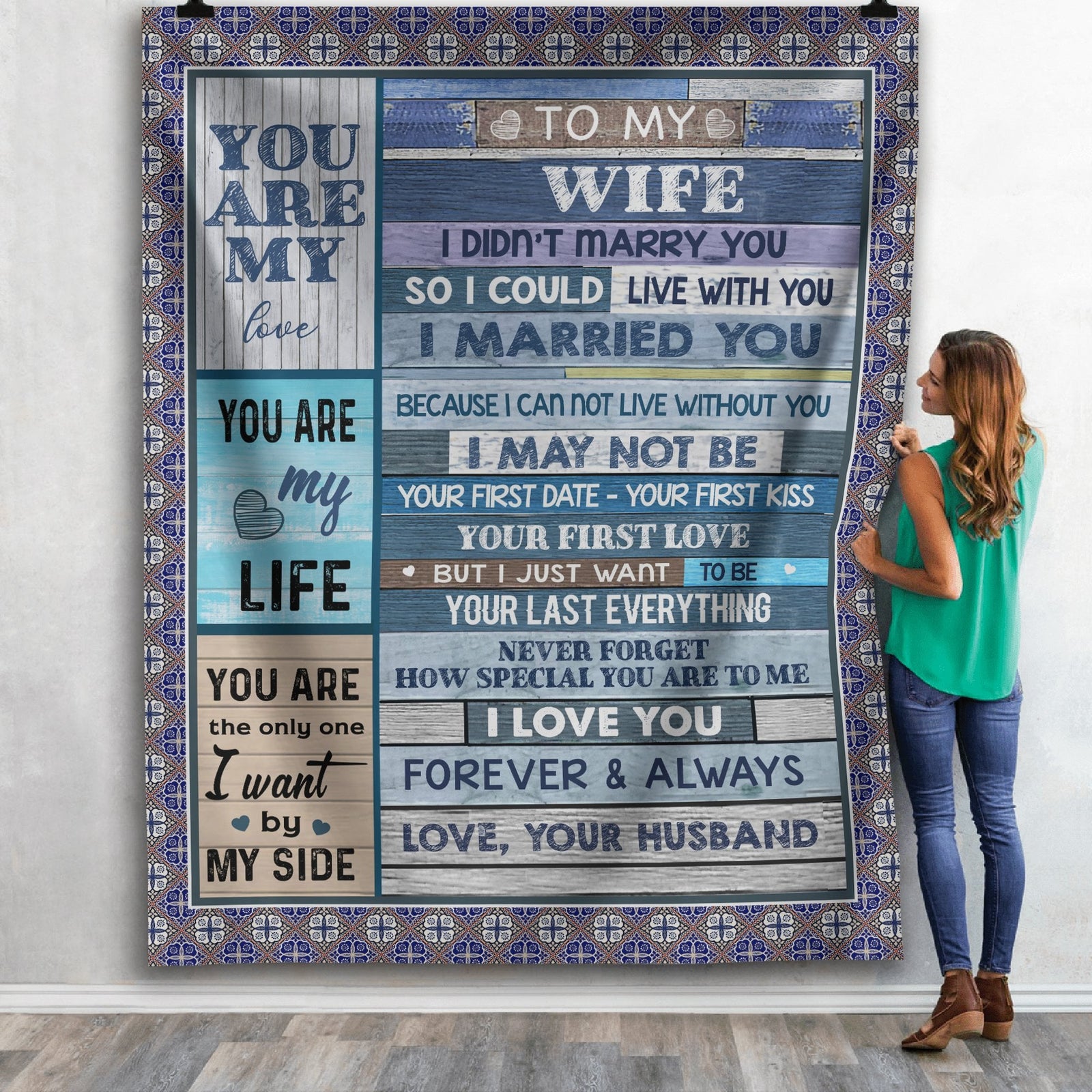 Gift For Wife Blanket, To My Wife You Are My Love Fleece Blanket 1608535471229.jpg