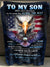 Gift For Son Blanket, Eagle To My Son You Are Always In My Heart - Love From Dad 1608535474354.jpg