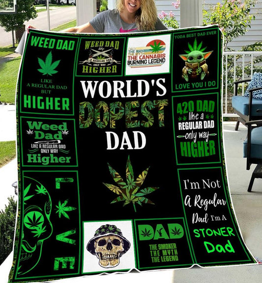 Gift For Father Blanket, Worlds Dopest Dad 1608535479666.jpg