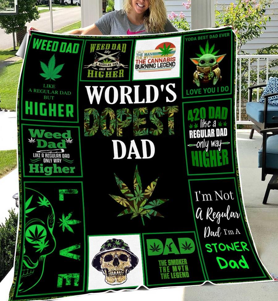Gift For Father Blanket, Worlds Dopest Dad 1608535479666.jpg