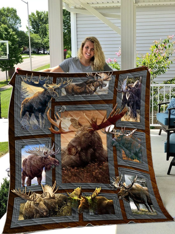 Moose Hunting Blanket, Gift For Moose Lover, Hunting Lover 1608535486919.jpg