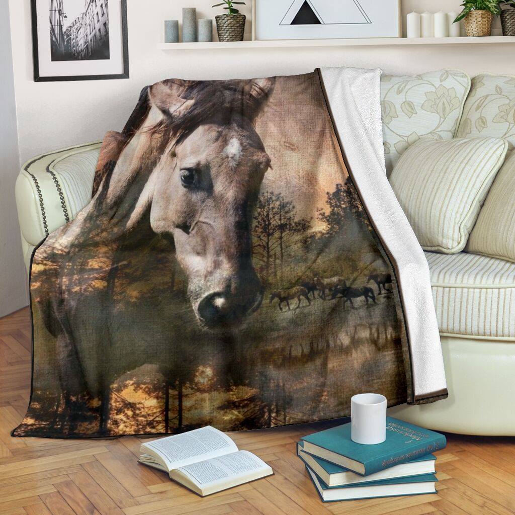 Horse Blanket, The Horse Art, Gift For Horse Lover, Horse Rider 1608535487168.jpg