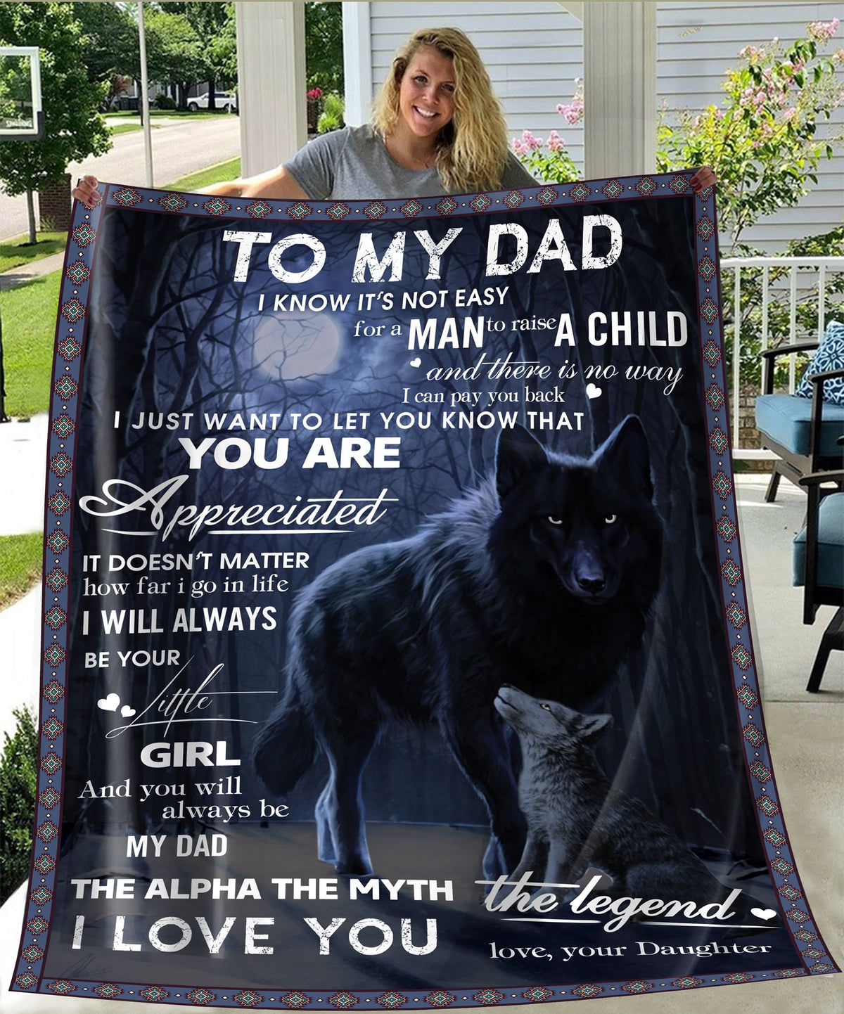 Gift For Father Blanket, To My Dad I Will Always Be Your Little Girl And You Will Always Be My Dad Fleece Blanket 1608535495260.jpg