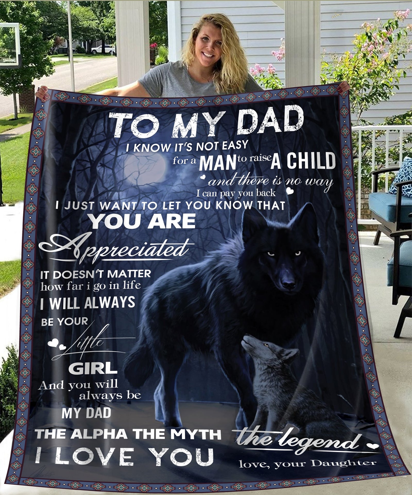 Gift For Father Blanket, To My Dad I Will Always Be Your Little Girl And You Will Always Be My Dad Fleece Blanket 1608535495260.jpg