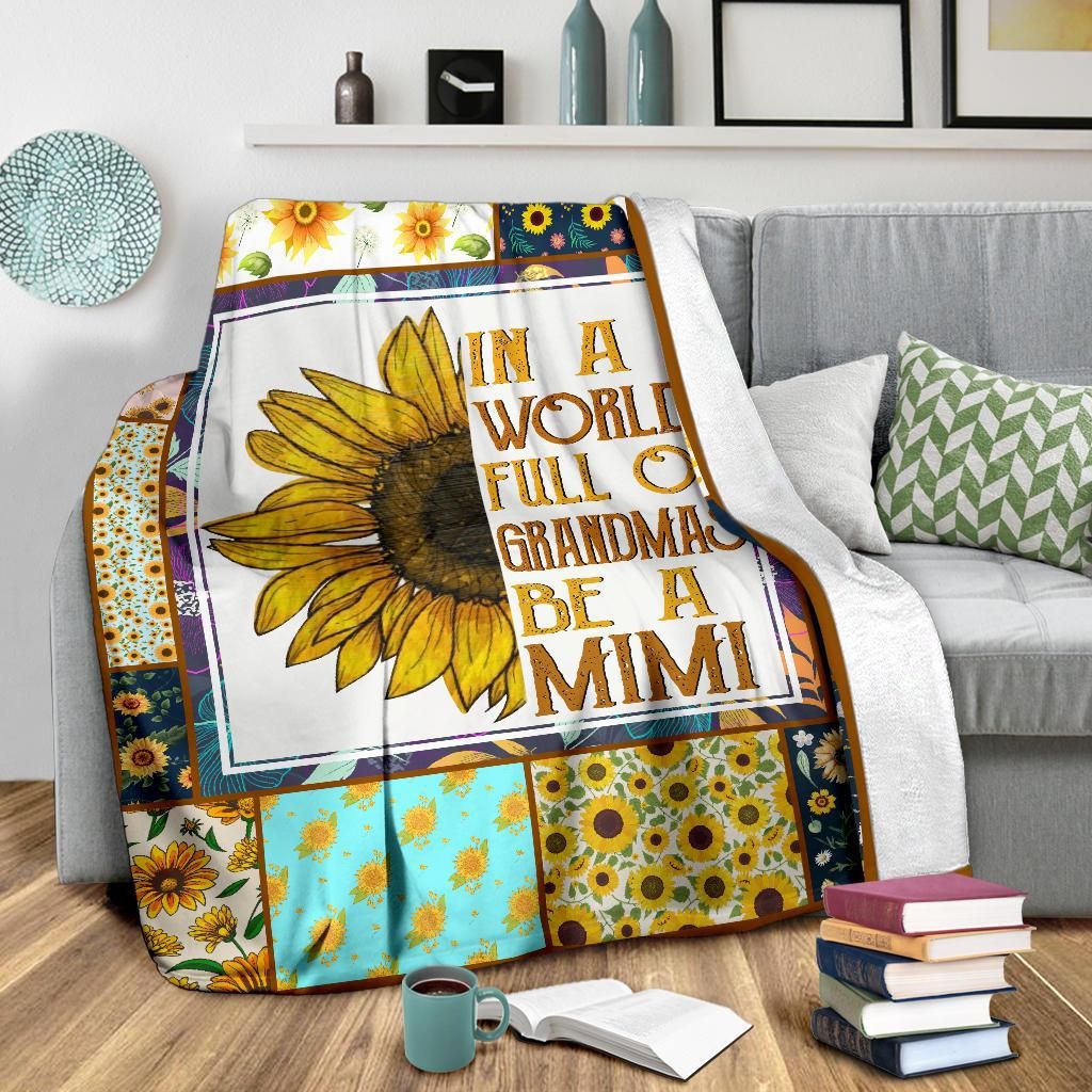 In A World Full Of Grandmas Be A Mimi Fleece Blanket - Quilt Blanket, 1608535497240.jpg