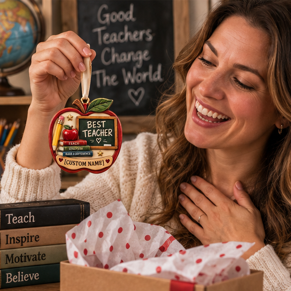 Personalized Best Teacher Apple Christmas 3D Ornament - Custom Name Teach Inspire Tree Decor 1608aa38-206e-446d-8080-d2f2ccb65851-best_teacher_mockup_4_recipient.png