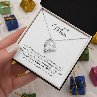 To My Mom I Love You Mom I Do Forever Necklace With Message Card, Thank You Gifts For Mother’s Day, Happy Mother’s Day Ideas, Gift For Mom 1609.jpg