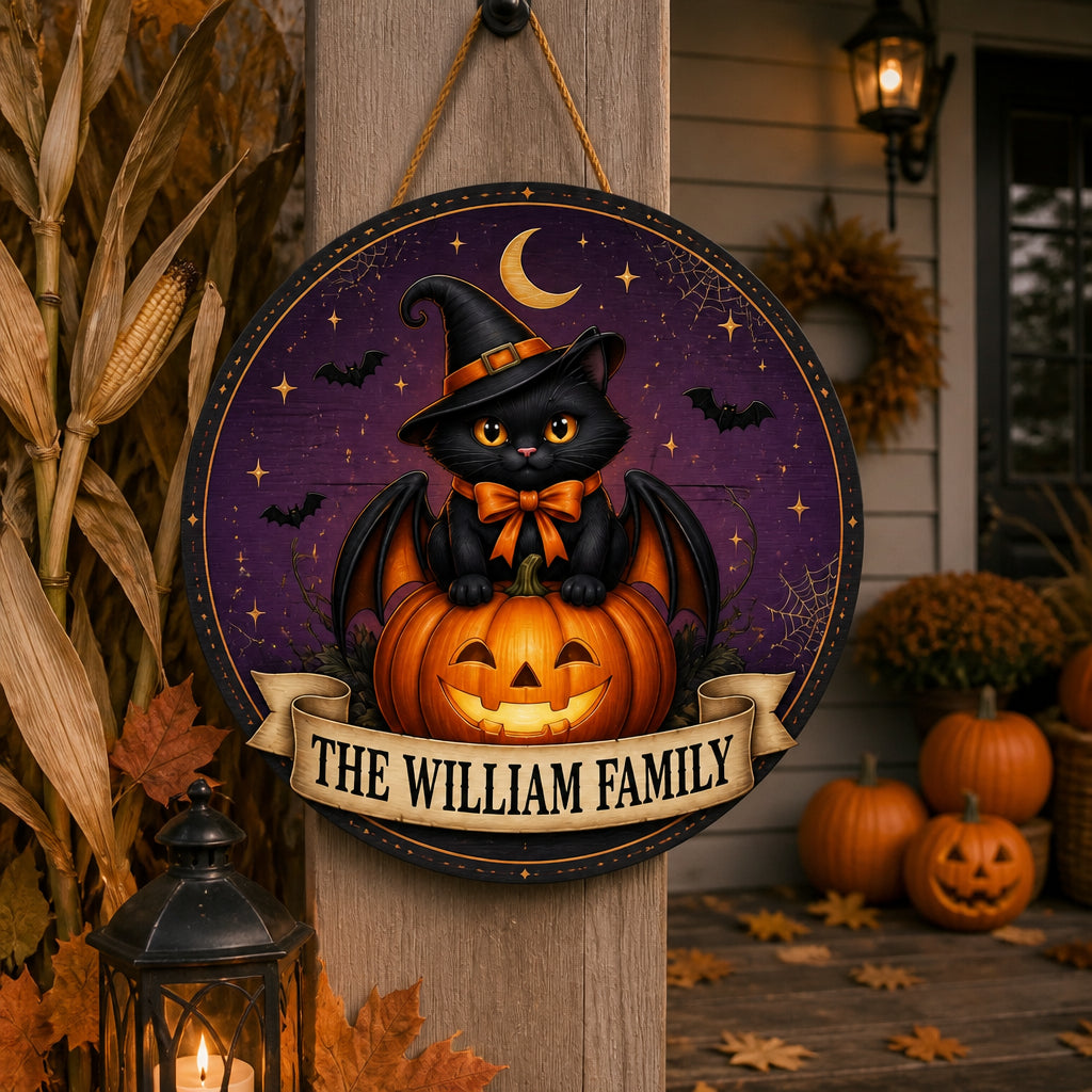 Personalized Halloween Black Cat Door Sign - Personalized Wood Sign 160925a3-ca62-4b45-a5c5-f90cc095d1bd.jpg