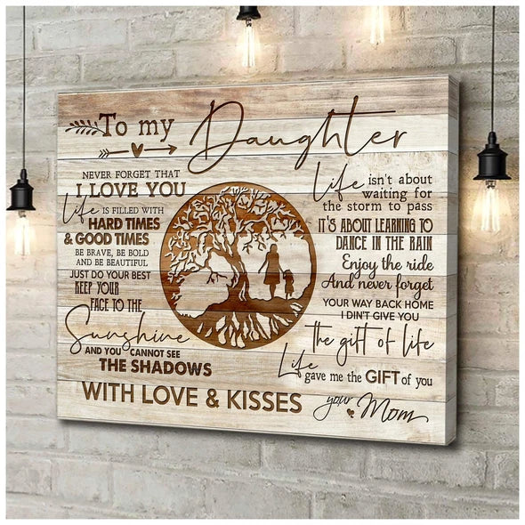 Gift For Daughter Canvas To My Daughter Life Gave Me The Gift Of You From Mom 1609381584061.jpg