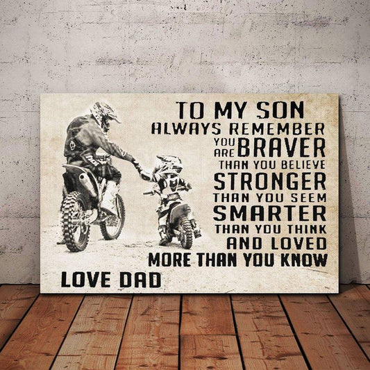 To My Son Always Remeber You Are Braver Than You Believe Canvas Gift For Son From Dad  1609381720958.jpg