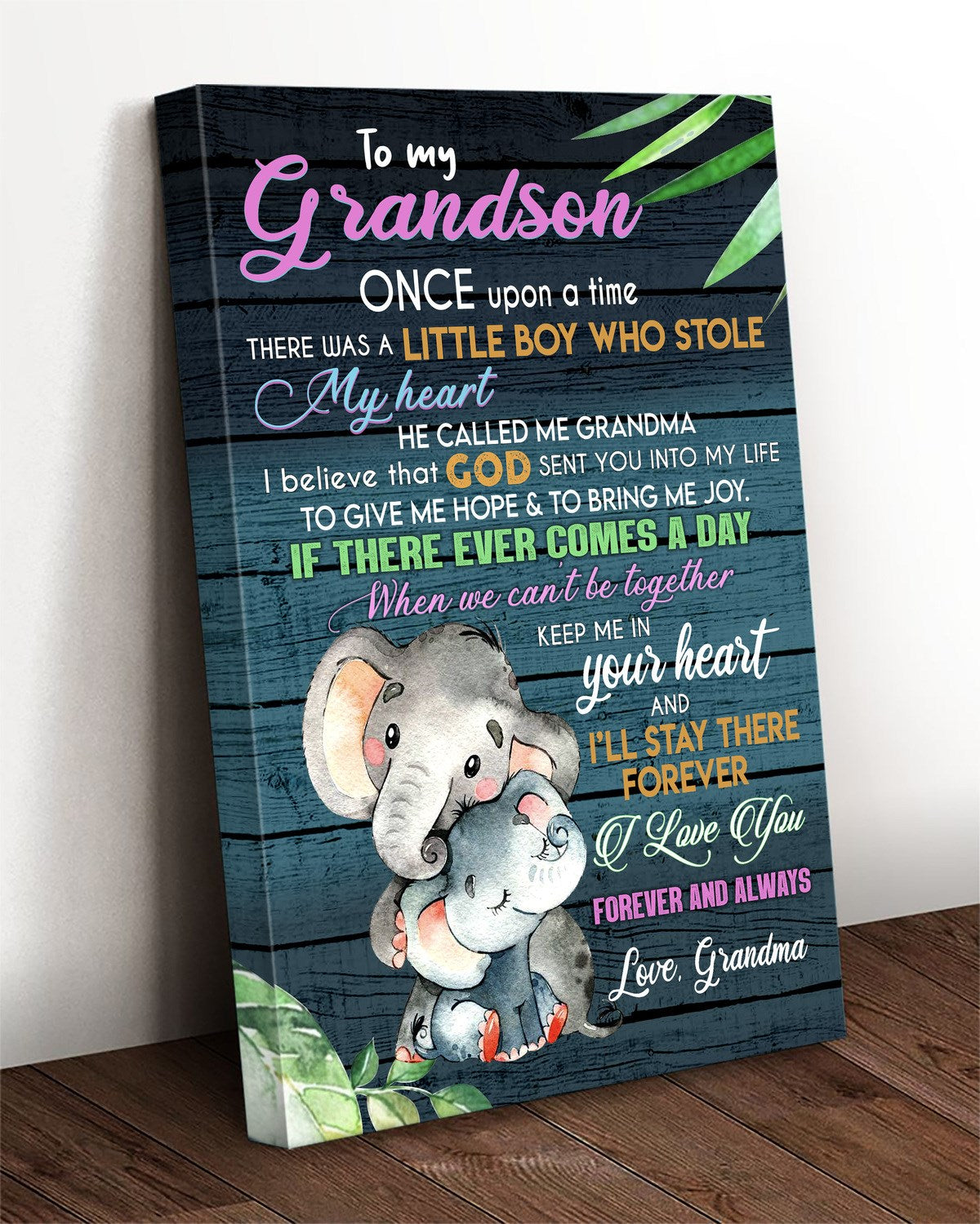 To My Grandson I Love You Forever And Always Canvas Birthday Gift For Grandson For Grandma 1609382236328.jpg