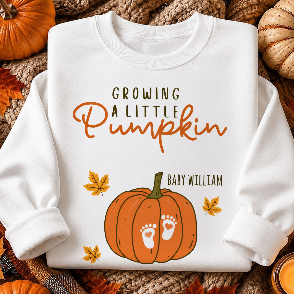 Growing A Little Pumpkin - Personalized Shirt - Fall Season Gift For Wife, Daughter 160c1918-3dab-454c-a607-7c5eb06bc538-6.jpg