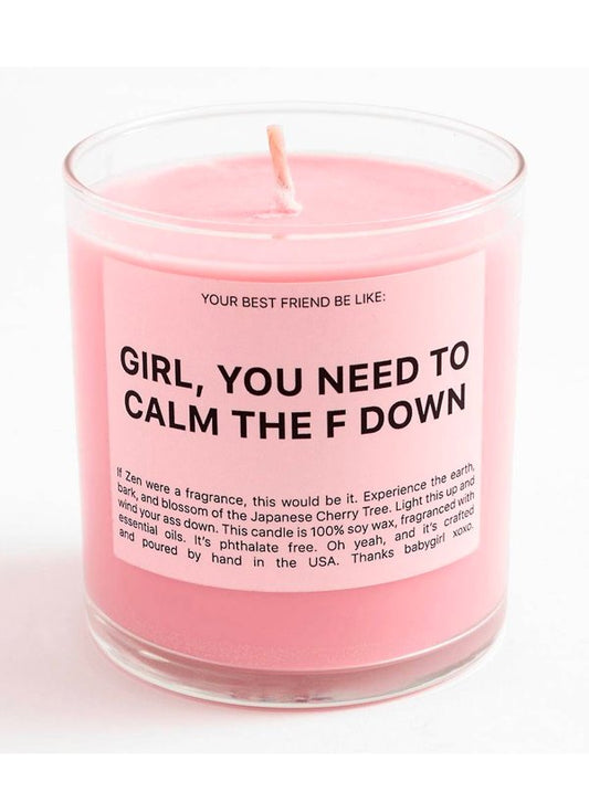 Calm Down Candle Birthday Gift, Funny Gift For Friend, For Family, For Girl 1611305505221.jpg