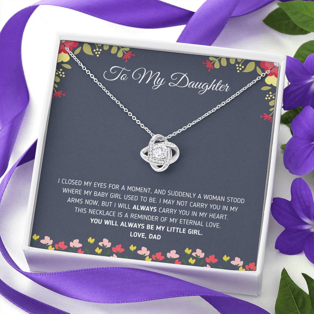 To My Daughter This Necklace Is A Reminder Of My Eternal Love, Necklace With Message Card Gift For Daughter From Dad To Daughter 1611506112142.jpg