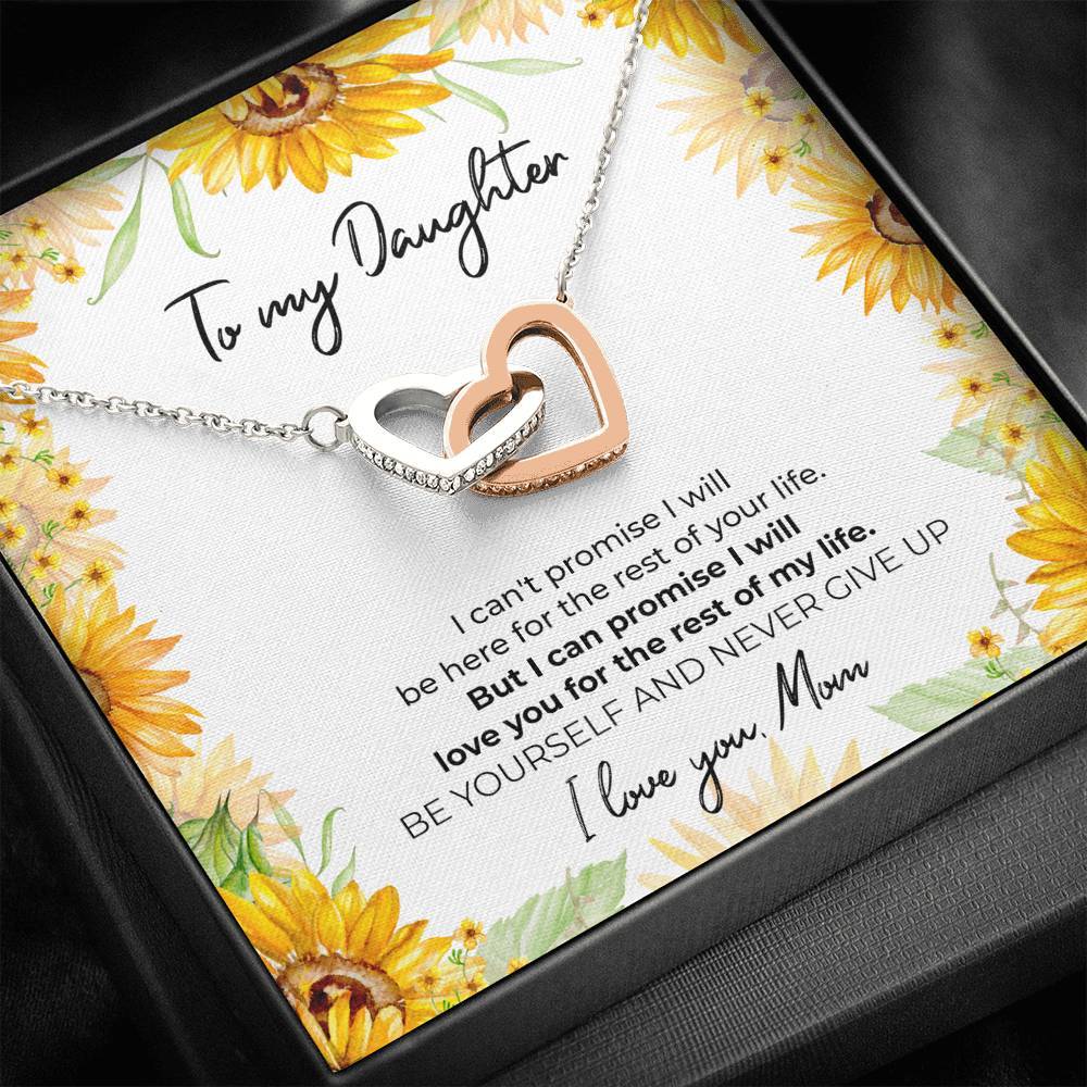 To My Daughter I Can Promise To Love You To The Rest Of Mine Necklace With Message Card, Gift For Daughter, Meaningful Gift, Love From Mom. 1611506181076.jpg