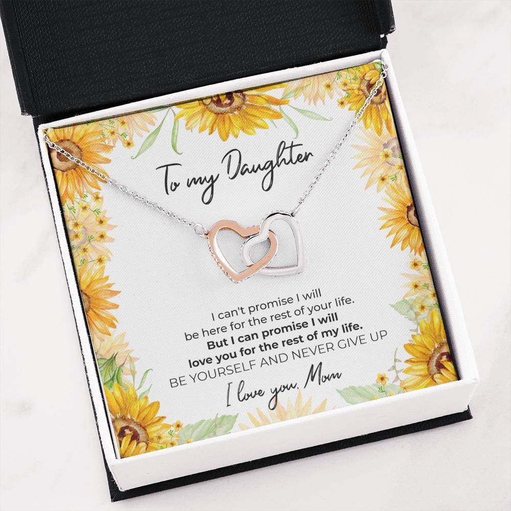 To My Daughter I Can Promise To Love You To The Rest Of Mine Necklace With Message Card, Gift For Daughter, Meaningful Gift, Love From Mom. 1611506181395.jpg